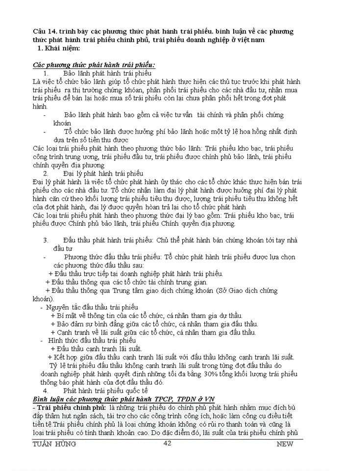 image for page 41 CÂU HỎI LÝ THUYẾT VÀ BÌNH LUẬN VỀ THỊ TRƯỜNG CHỨNG KHOÁN