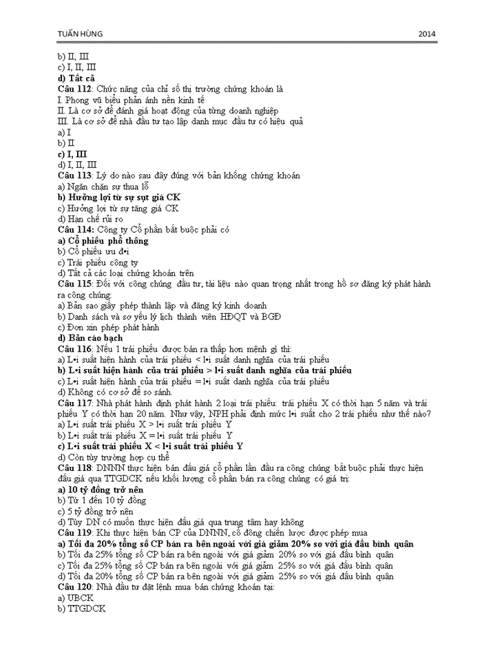 image for page 500 CÂU HỎI TRẮC NGHIỆM CƠ BẢN VỀ CHỨNG KHOÁN VÀ THỊ TRƯỜNG CHỨNG KHOÁN