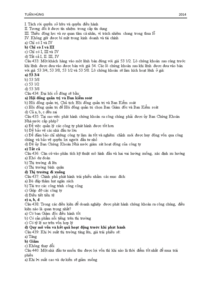 image for page 500 CÂU HỎI TRẮC NGHIỆM CƠ BẢN VỀ CHỨNG KHOÁN VÀ THỊ TRƯỜNG CHỨNG KHOÁN