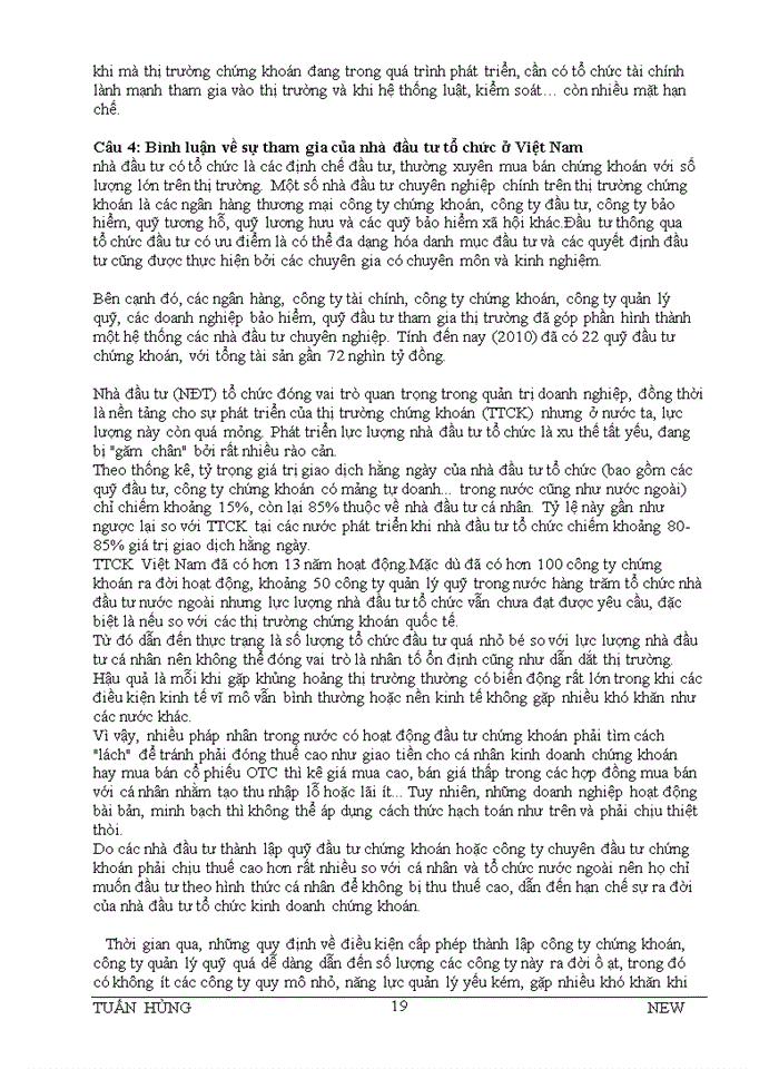 image for page 41 CÂU HỎI LÝ THUYẾT VÀ BÌNH LUẬN VỀ THỊ TRƯỜNG CHỨNG KHOÁN