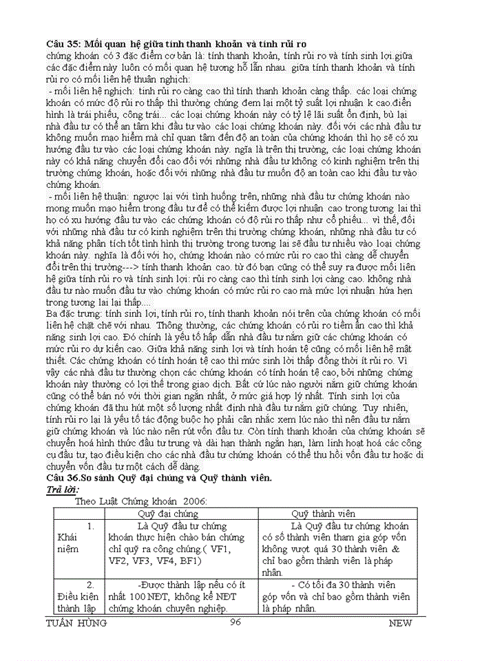 image for page 41 CÂU HỎI LÝ THUYẾT VÀ BÌNH LUẬN VỀ THỊ TRƯỜNG CHỨNG KHOÁN