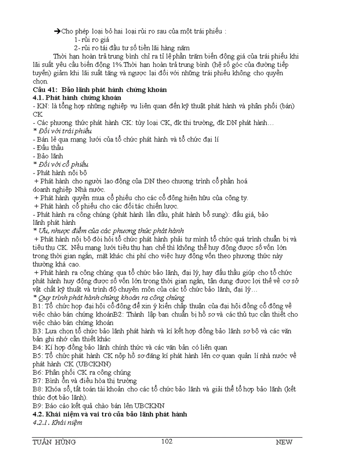 image for page 41 CÂU HỎI LÝ THUYẾT VÀ BÌNH LUẬN VỀ THỊ TRƯỜNG CHỨNG KHOÁN