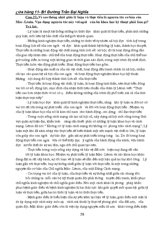 image for page Câu hỏi ôn tập môn triết học - máclênin