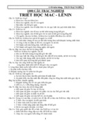 1000 CÂU TRẮC NGHIỆM TRIẾT HỌC MAC - LÊNIN