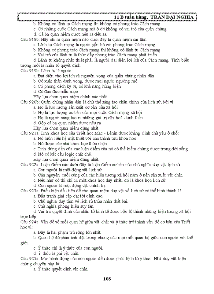 image for page 1000 CÂU TRẮC NGHIỆM TRIẾT HỌC MAC - LÊNIN