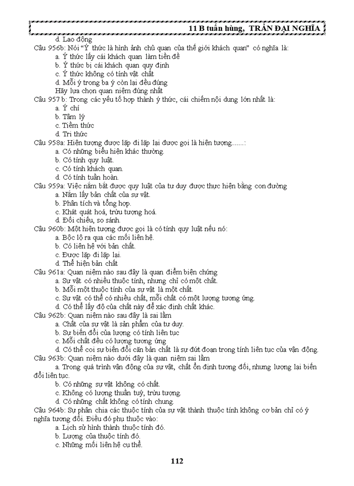 image for page 1000 CÂU TRẮC NGHIỆM TRIẾT HỌC MAC - LÊNIN