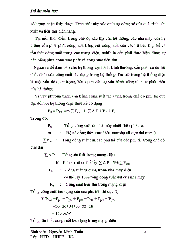 image for page Thiết kế đồ án về mạng lưới điện khu vực