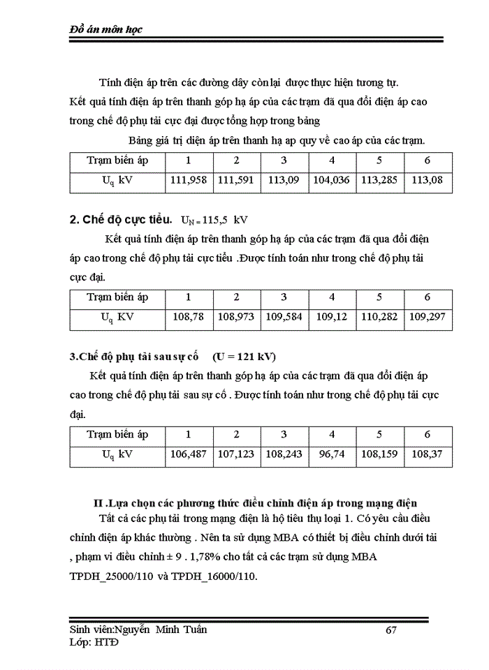 image for page Thiết kế đồ án về mạng lưới điện khu vực