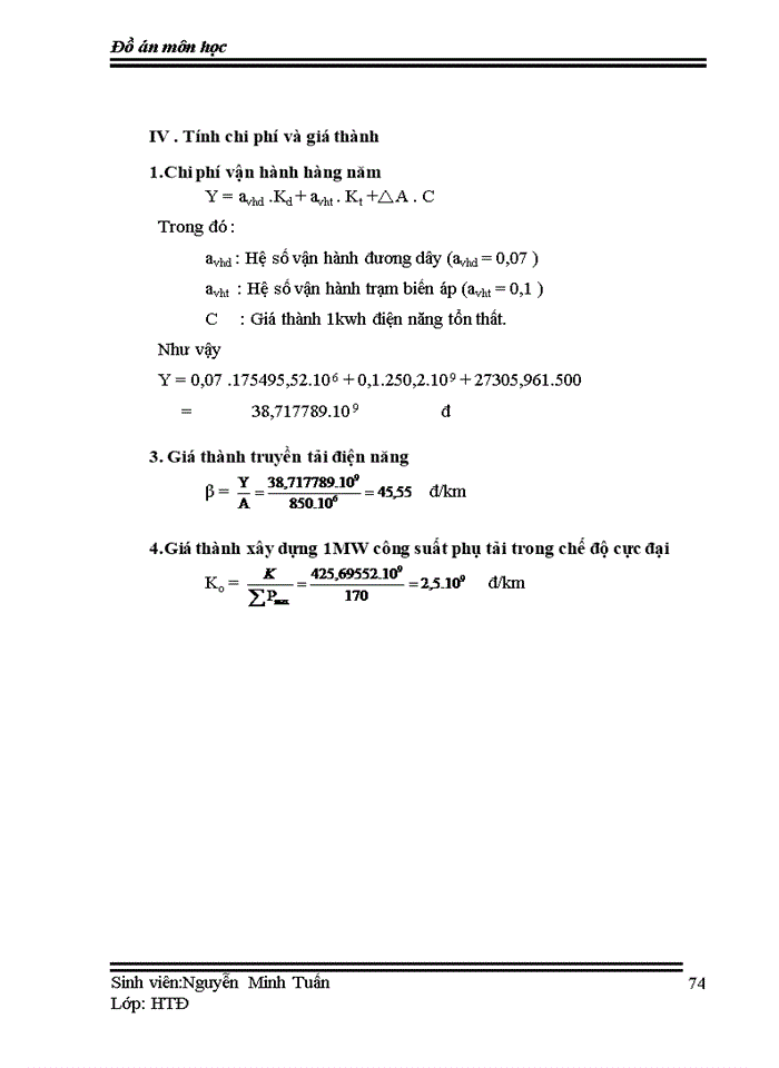 image for page Thiết kế đồ án về mạng lưới điện khu vực
