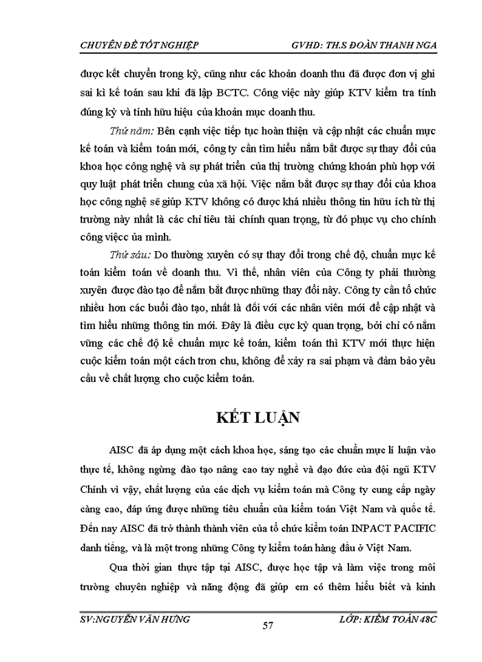 image for page Hoàn thiện quy trình kiểm toán khoản mục doanh thu bán hàng và cung cấp dịch vụ trong kiểm toán Báo cáo tài chính do Công ty Trách nhiệm hữu hạn Kiểm toán và Dịch vụ Tin học Thành phố Hồ Chí Minh thực hiện