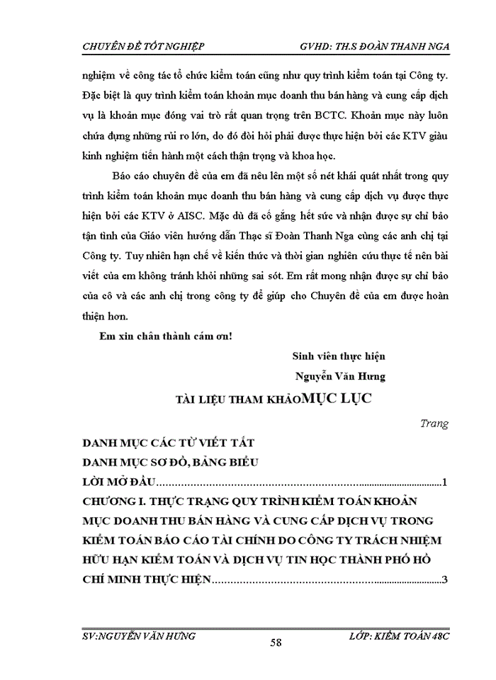 image for page Hoàn thiện quy trình kiểm toán khoản mục doanh thu bán hàng và cung cấp dịch vụ trong kiểm toán Báo cáo tài chính do Công ty Trách nhiệm hữu hạn Kiểm toán và Dịch vụ Tin học Thành phố Hồ Chí Minh thực hiện
