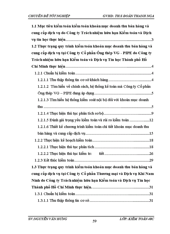 image for page Hoàn thiện quy trình kiểm toán khoản mục doanh thu bán hàng và cung cấp dịch vụ trong kiểm toán Báo cáo tài chính do Công ty Trách nhiệm hữu hạn Kiểm toán và Dịch vụ Tin học Thành phố Hồ Chí Minh thực hiện