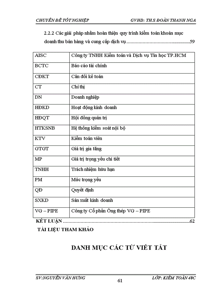 image for page Hoàn thiện quy trình kiểm toán khoản mục doanh thu bán hàng và cung cấp dịch vụ trong kiểm toán Báo cáo tài chính do Công ty Trách nhiệm hữu hạn Kiểm toán và Dịch vụ Tin học Thành phố Hồ Chí Minh thực hiện