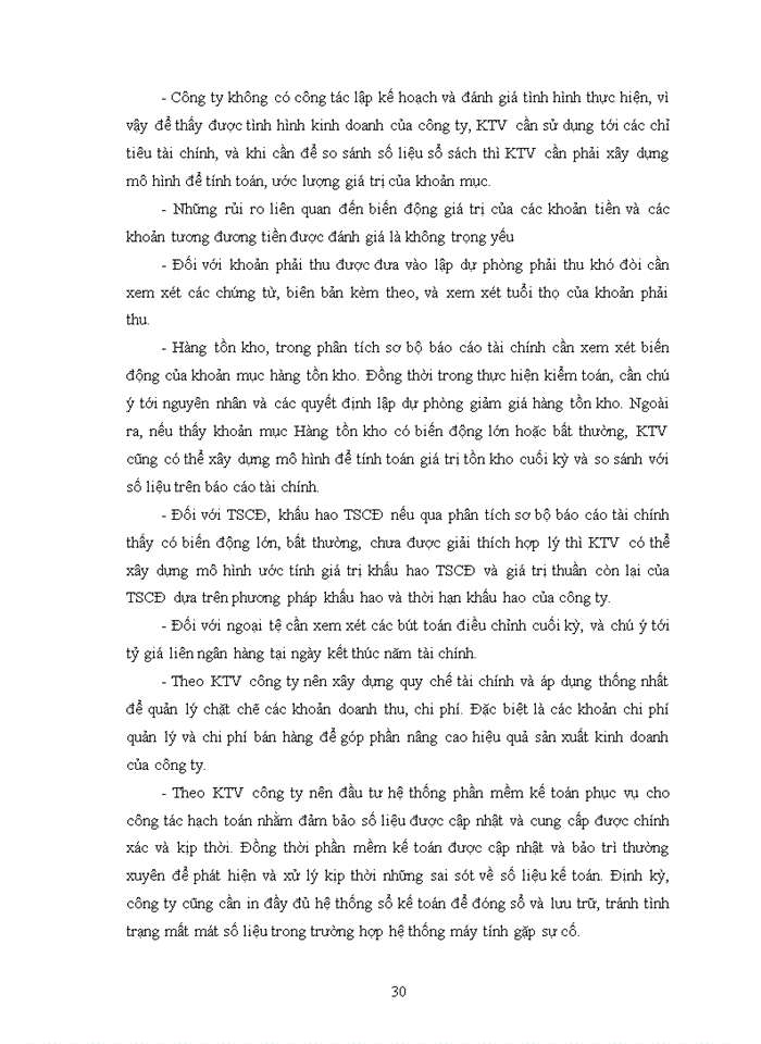 image for page Vận dụng thủ tục phân tích trong kiểm toán Báo cáo tài chính do công ty Trách nhiệm hữu hạn Kiểm toán quốc gia Việt nam thực hiện