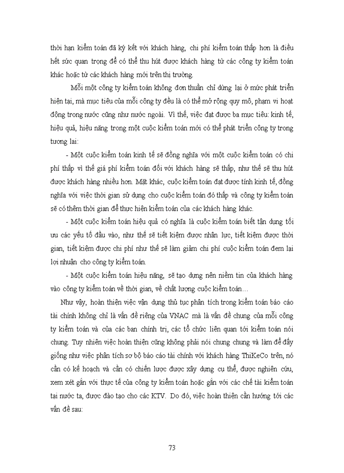 image for page Vận dụng thủ tục phân tích trong kiểm toán Báo cáo tài chính do công ty Trách nhiệm hữu hạn Kiểm toán quốc gia Việt nam thực hiện