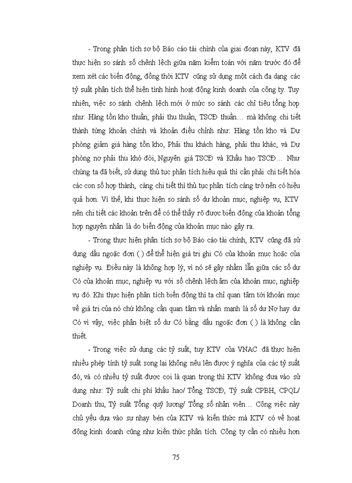 image for page Vận dụng thủ tục phân tích trong kiểm toán Báo cáo tài chính do công ty Trách nhiệm hữu hạn Kiểm toán quốc gia Việt nam thực hiện