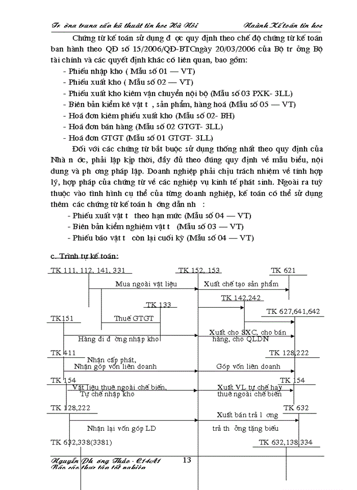image for page Kế toán nguyên vật liệu và công cụ dụng cụ