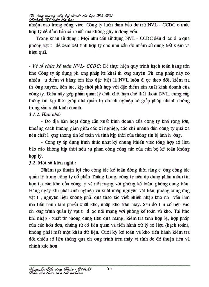 image for page Kế toán nguyên vật liệu và công cụ dụng cụ