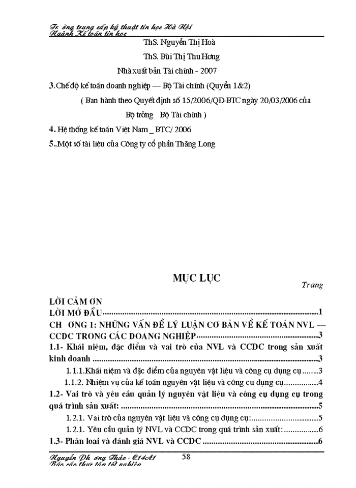 image for page Kế toán nguyên vật liệu và công cụ dụng cụ