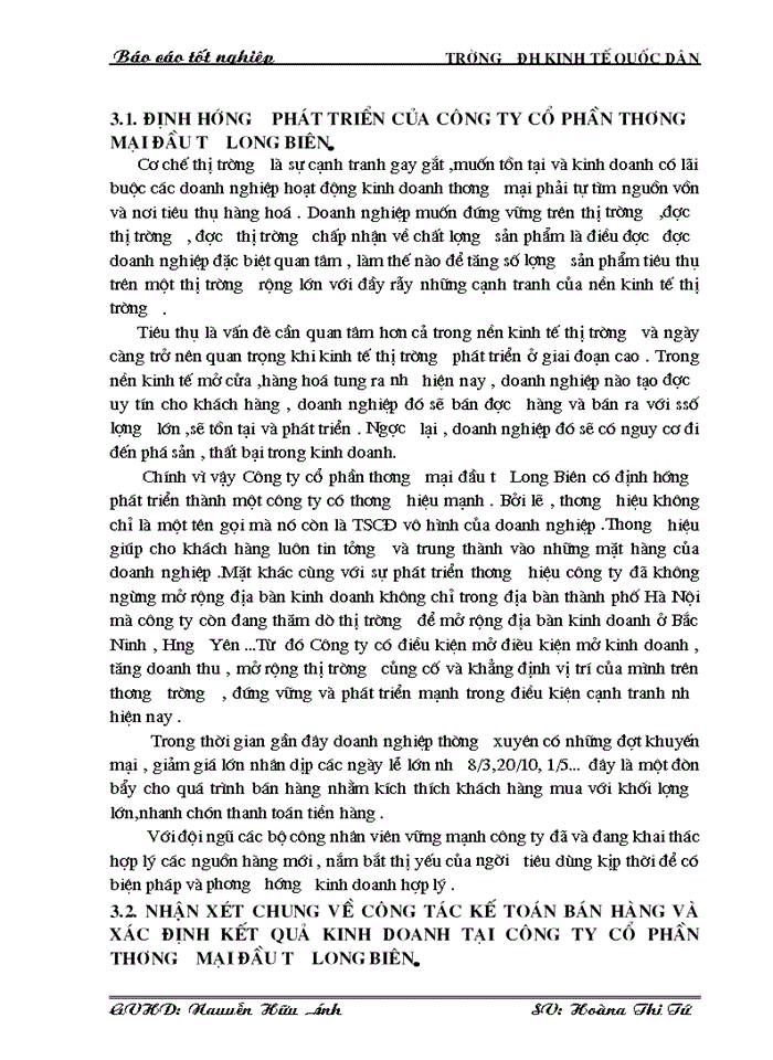 image for page Hoàn thiện kế toán Bán hàng và xác định kết quả kinh doanh cuả Công ty cổ phần thương mại đầu tư Long Biên