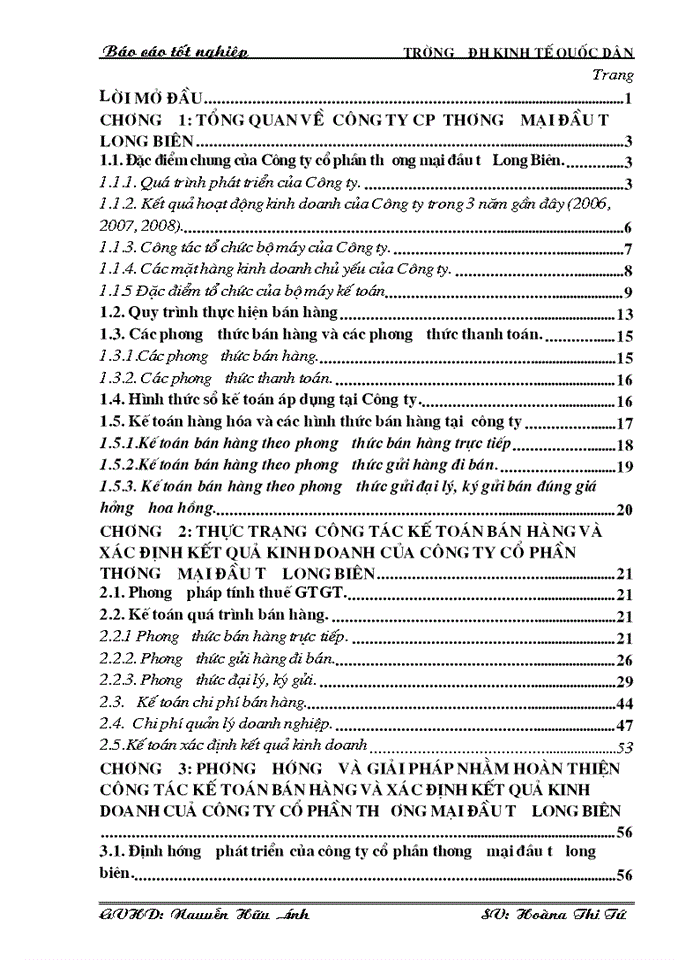 image for page Hoàn thiện kế toán Bán hàng và xác định kết quả kinh doanh cuả Công ty cổ phần thương mại đầu tư Long Biên