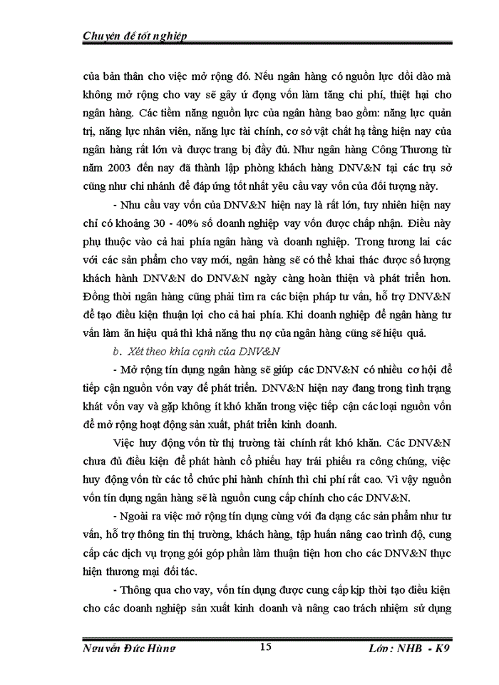 image for page Giải pháp tín dụng cho doanh nghiệp vừa và nhỏ của ngân hàng Công thương Đống Đa