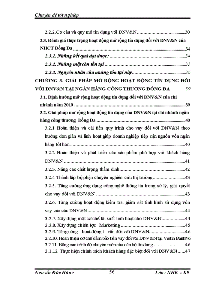 image for page Giải pháp tín dụng cho doanh nghiệp vừa và nhỏ của ngân hàng Công thương Đống Đa