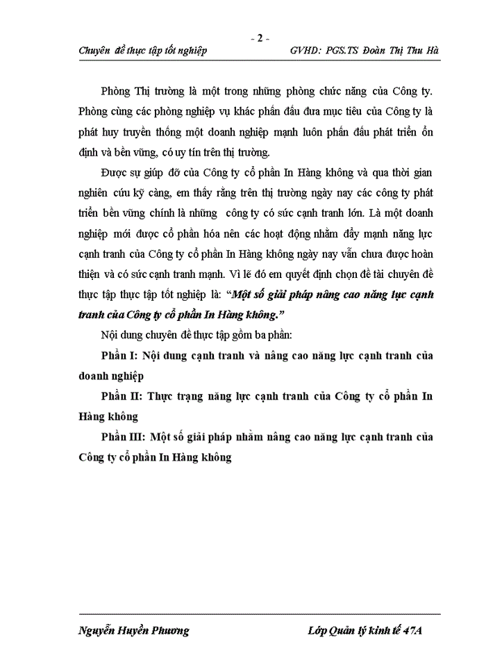 image for page Một số giải pháp nâng cao năng lực cạnh tranh của Công ty cổ phần In Hàng không