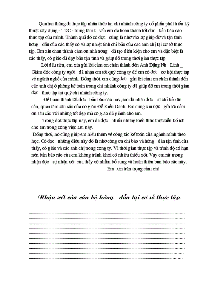 image for page Kế toán tiền lương và các khoản trích theo lương ở Chi Nhánh công ty cổ phần phát triển kỹ thuật xây dựng TDC - Trung tâm tư vấn