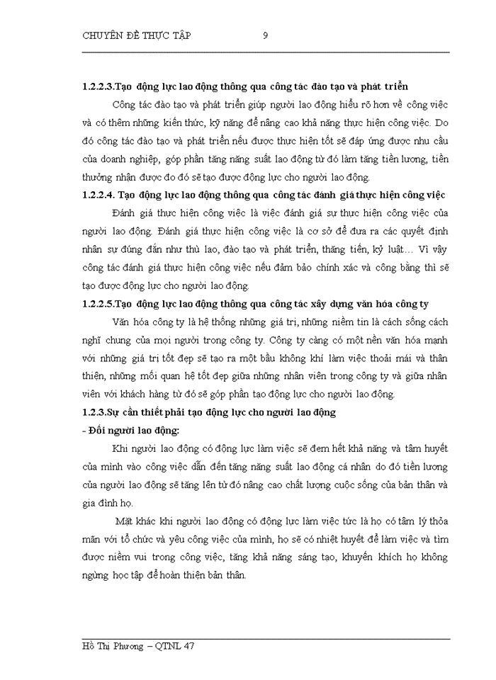 image for page Hoàn thiện công tác tạo động lực cho người lao động tại Công ty cổ phần xi măng Hoàng Mai