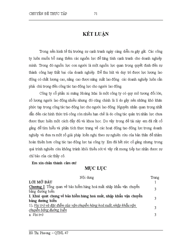 image for page Hoàn thiện công tác tạo động lực cho người lao động tại Công ty cổ phần xi măng Hoàng Mai