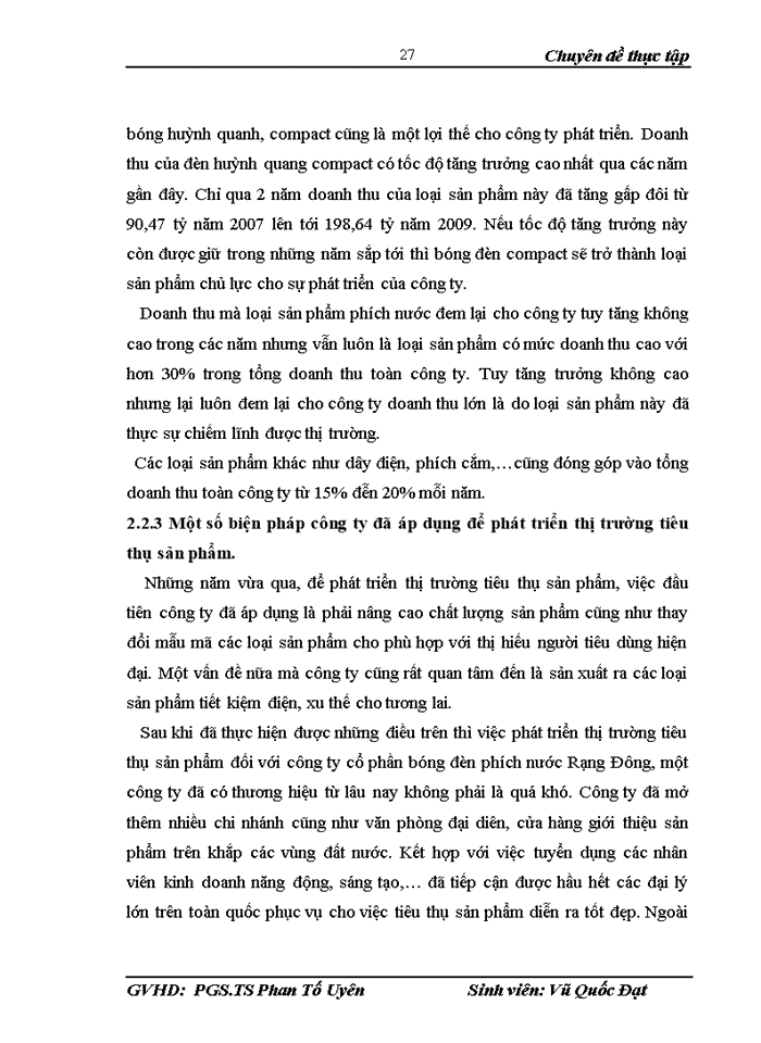 image for page Biện pháp phát triển thị trường tiêu thụ sản phẩm tại Công ty cổ phần Bóng đèn phích nước Rạng Đông