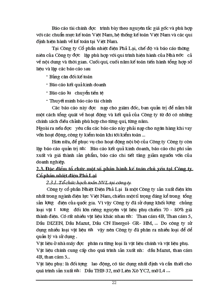 image for page Báo cáo tổng hợp Tổng quan về công ty cổ phần nhiệt điện Phả Lại