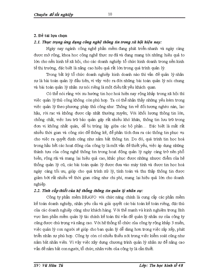 image for page Xây dựng hệ thống thông tin quản lý nhân sự tại công ty cổ phần phần mềm BRAVO