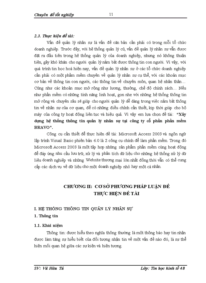 image for page Xây dựng hệ thống thông tin quản lý nhân sự tại công ty cổ phần phần mềm BRAVO