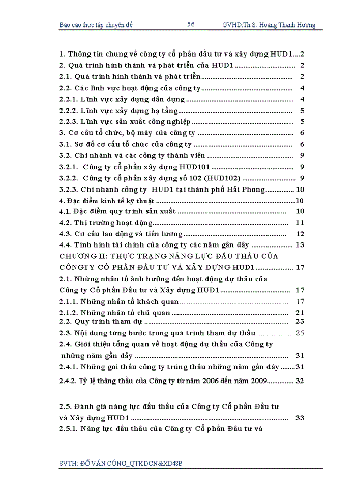 image for page Báo cáo Giải pháp nâng cao khả năng thắng thầu của Công ty Cổ phần Đầu tư và Xây dựng HUD1