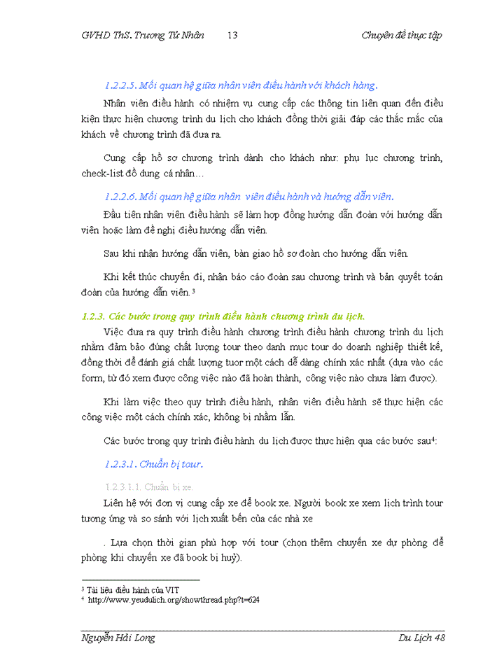 image for page Hoàn thiện quy trình điều hành chương trình du lịch nội địa tại công ty Đầu tư và Du lịch Sao Việt