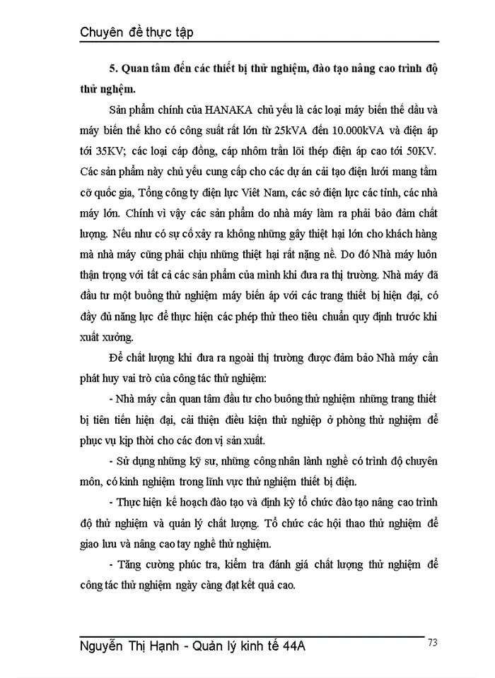 image for page Một số giải pháp nhằm nâng cao công tác quản lý chất lượng sản phẩm ở nhà máy thiết bị điện HANAKA