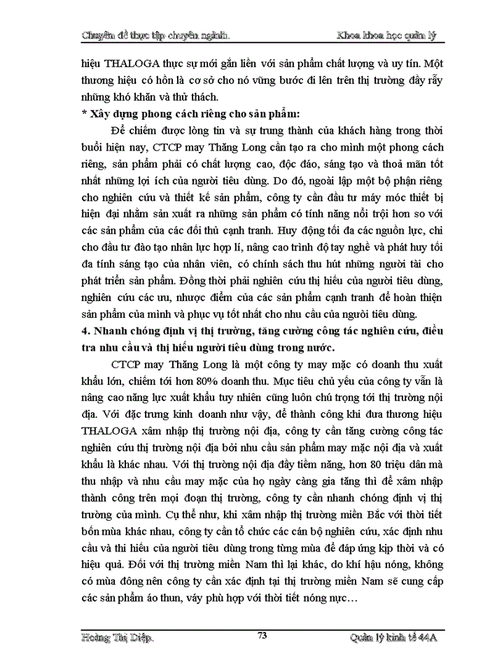 image for page Một số giải pháp nhằm xây dựng và phát triển thương hiệu của Công ty Cổ phần may Thăng Long trên thị trường nội địa