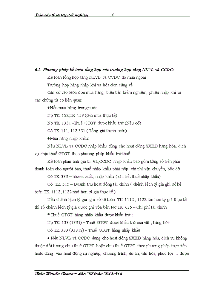 image for page Báo cáo Kế toán nguyên liệu vật liệu và công cụ dụng cụ tại công ty Trách nhiệm hữu hạn Hàn Việt