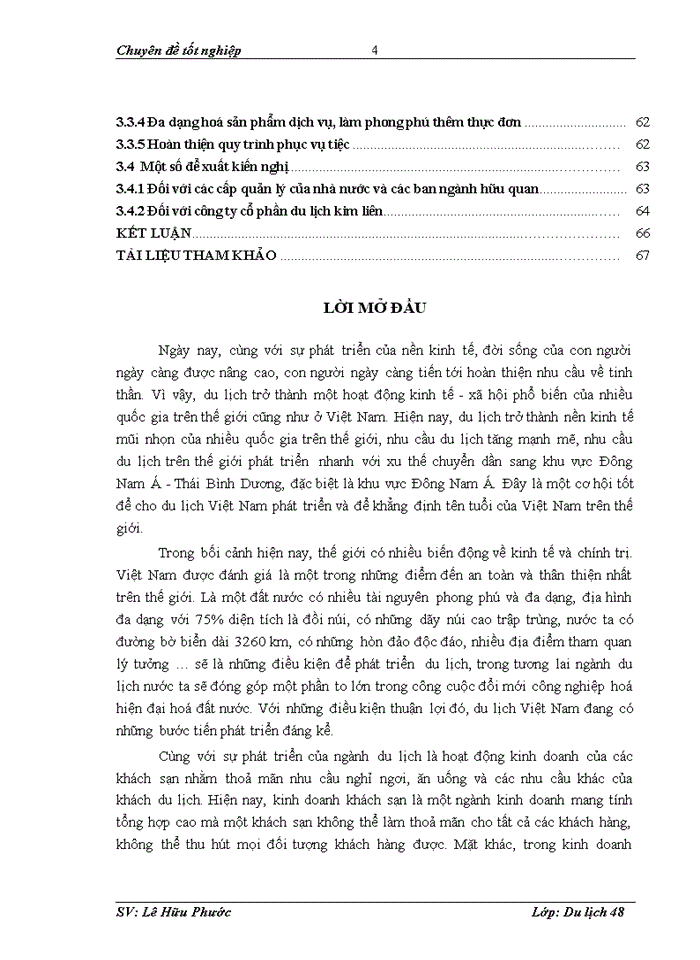 image for page Biện pháp thu hút khách trong kinh doanh tiệc tại nhà hàng Hoa Sen 6 thuộc công ty cổ phần du lịch Kim Liên