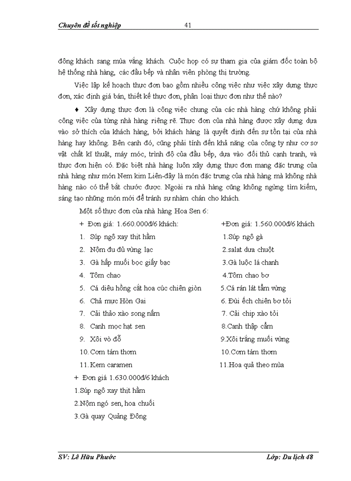 image for page Biện pháp thu hút khách trong kinh doanh tiệc tại nhà hàng Hoa Sen 6 thuộc công ty cổ phần du lịch Kim Liên