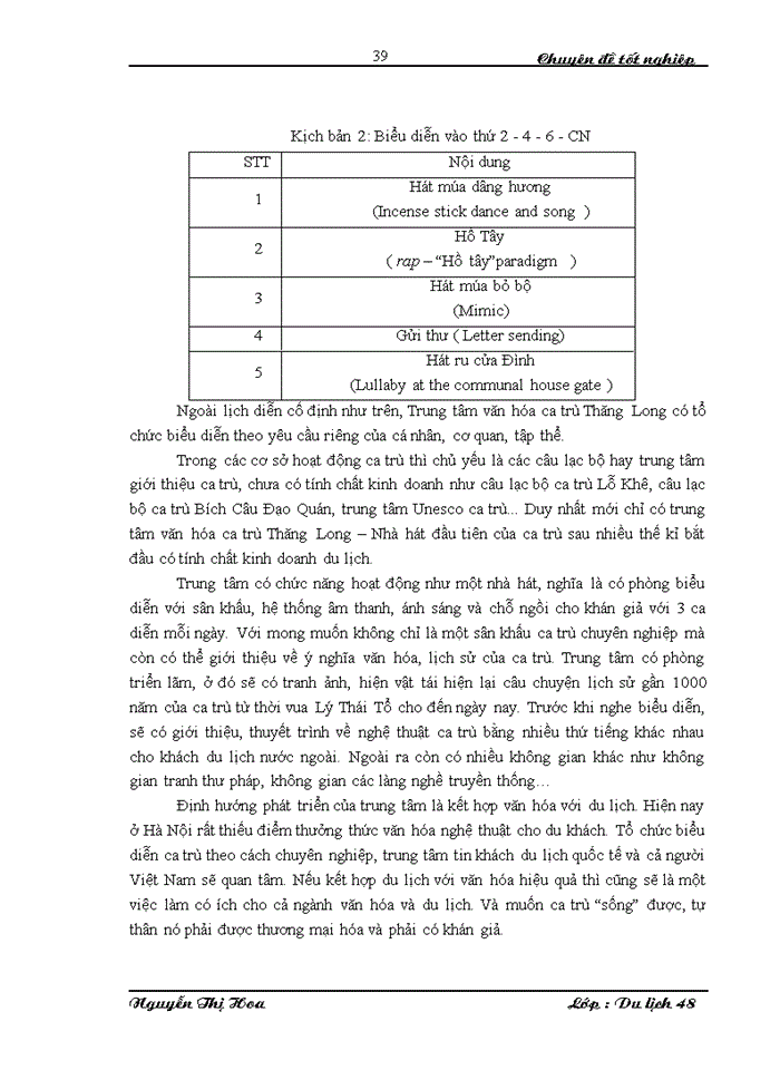 image for page Các giải pháp nhằm góp phần bảo tồn và phát triển ca trù trong kinh doanh du lịch tại điểm du lịch Hà Nội