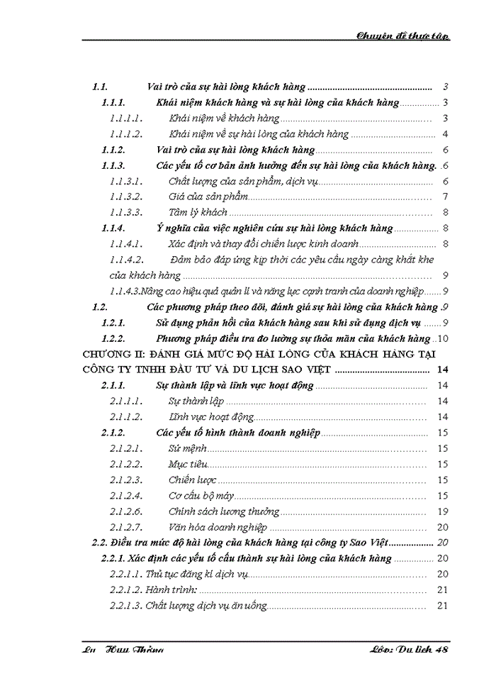 image for page Đánh giá sự hài lòng của khách hàng đối với công ty Trách nhiệm hữu hạn Đầu tư và Du lịch Sao Việt