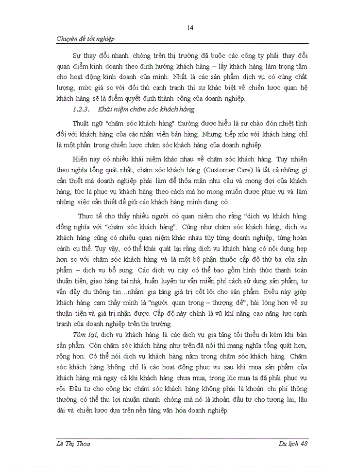 image for page Hoàn thiện hoạt động chăm súc khách hàng tại công ty Thương Mại và Dịch vụ Lữ hành Tõn Việt