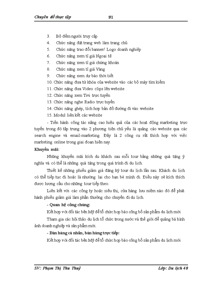 image for page Hoàn thiện hoạt động khai thác thị trường khách du lịch Mỹ bằng các giải pháp Marketing Mix tại công ty du lịch và thương mại Nam Thỏi