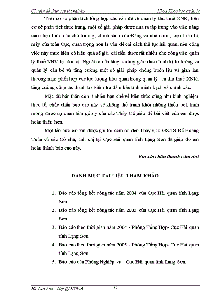 image for page Thực trạng quản lý thu thuế xuất nhập khẩu tại Cục Hải quan tỉnh Lạng Sơn