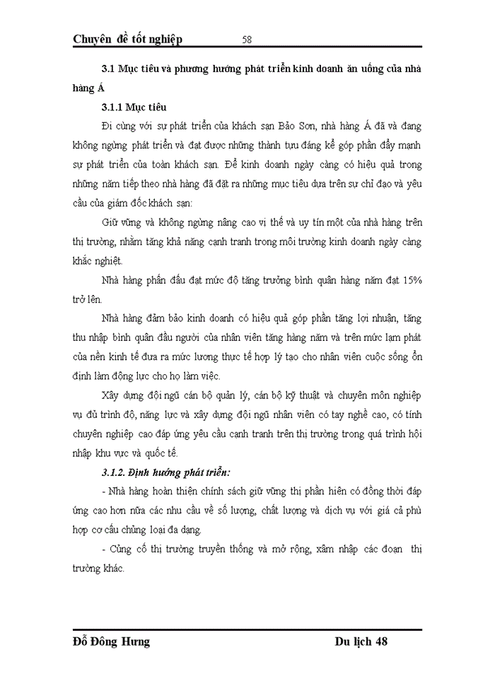 image for page Thực trạng về hiệu quả kinh doanh tại nhà hàng Á-khách sạn Bảo Sơn