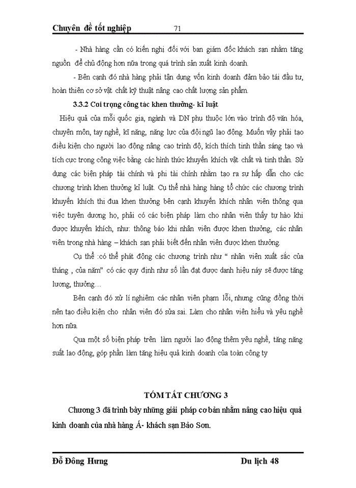 image for page Thực trạng về hiệu quả kinh doanh tại nhà hàng Á-khách sạn Bảo Sơn