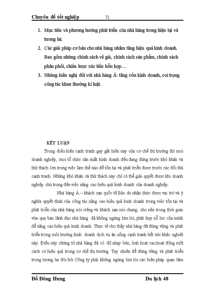 image for page Thực trạng về hiệu quả kinh doanh tại nhà hàng Á-khách sạn Bảo Sơn